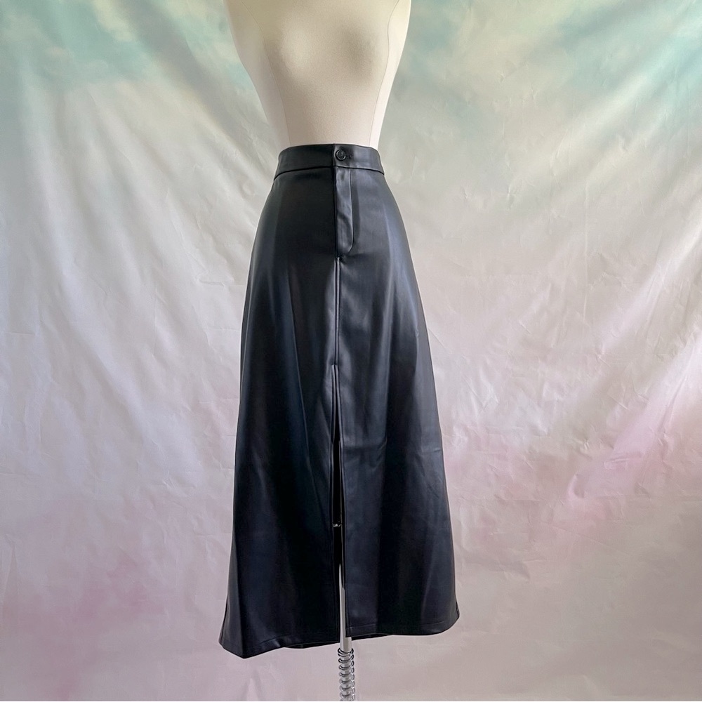 Rebdolls Women's Ainslee Vegan Leather
Midi Bodycon Skirt 3X 22/24
